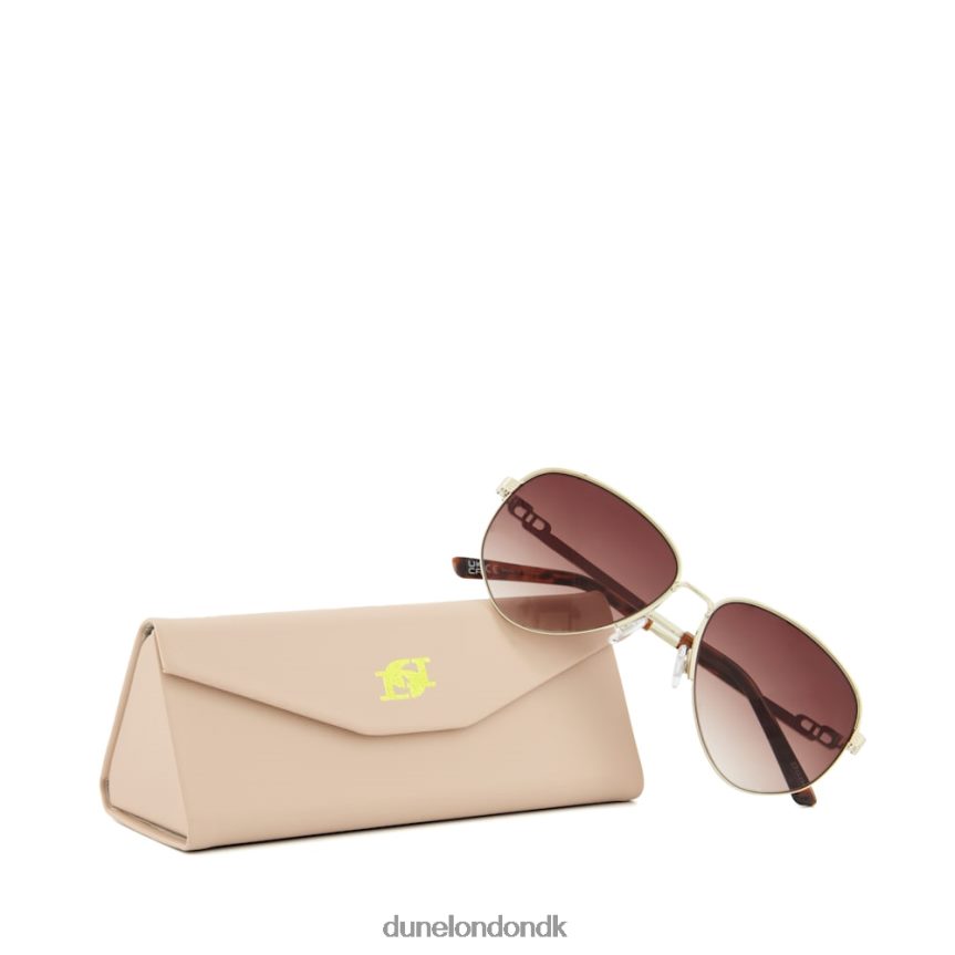 tyngdekraften ovale solbriller med skildpaddekant Dune London Kvinder guld NXB060162