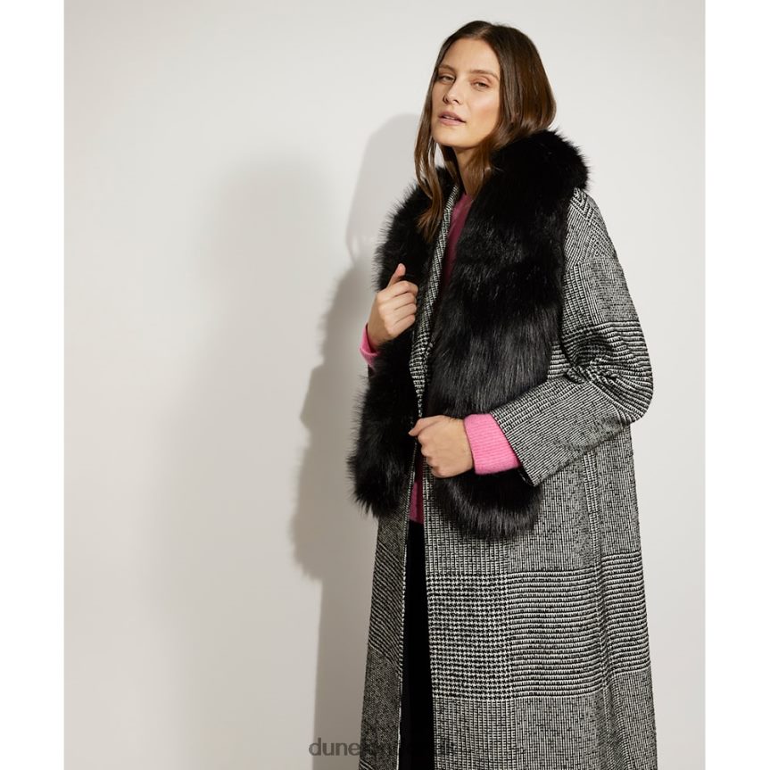 landan fluffy imiteret pelstørklæde Dune London Kvinder sort NXB060286