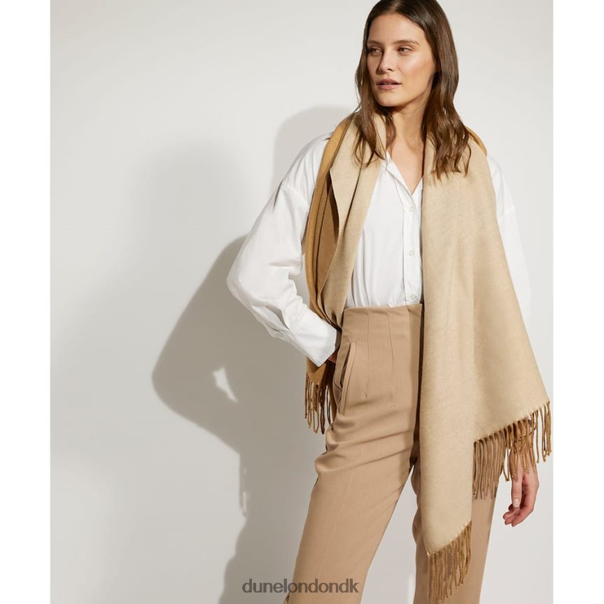 leslie colour-blok frynset tørklæde Dune London Kvinder kamel NXB060303